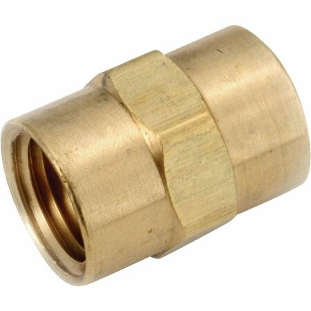 ANDERSON METALS 1/2 In. Yellow Brass Coupling 756103-08